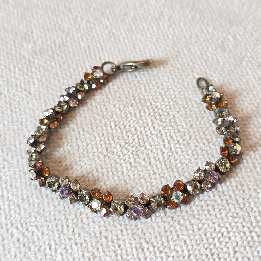 Sorrelli Crystal Cluster Bracelet in Autumn Tones